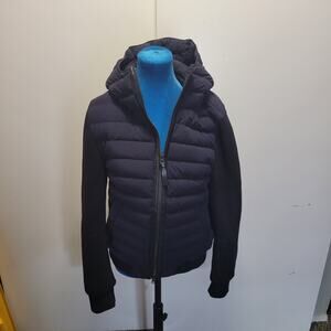 Mackage Down Puffer Jacket Mens 38 Medium Leather Trim Coat